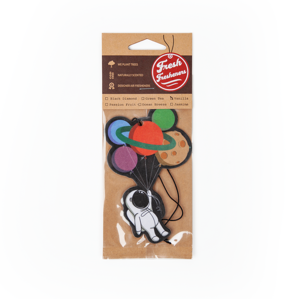 Astronaut With Planet Balloons Car Air Freshener